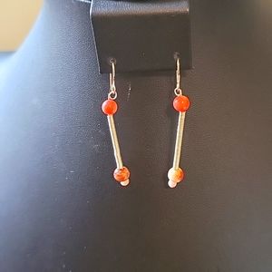 Sterling and gemstone earrings